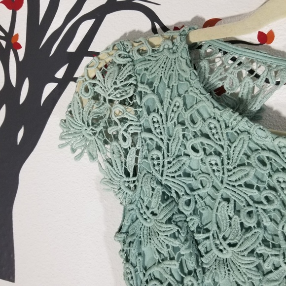 LULU's Romance Language Sage Backless Lace Dress - Picture 4 of 8